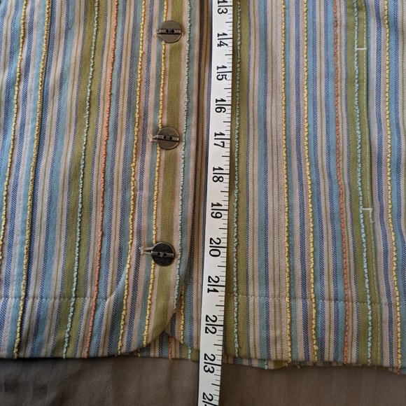 Christopher & Banks Jacket in Multi Color Stripes and Textures - Picture 8 of 10